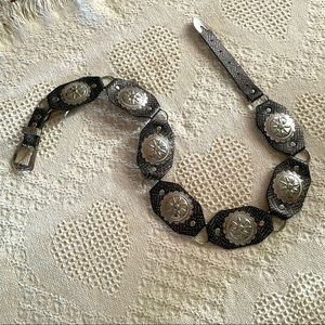 t. edwards Concho Belt Snakeskin print medallions